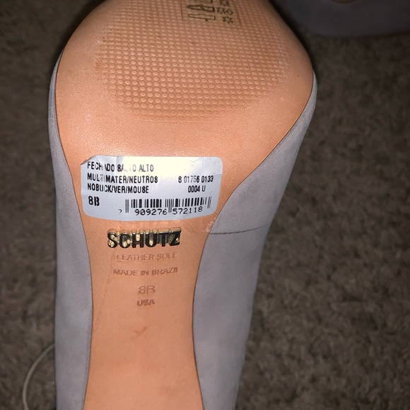 Nwot Schutz Grey Suede Ankle Strap Thaynara Pumps - Picture 3 of 8
